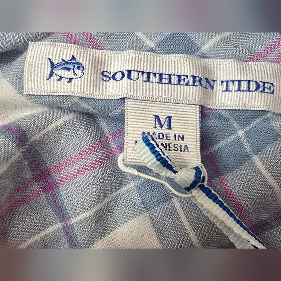 NWT Southern Tide Hadley Plaid Shirt Size M - Picture 3 of 9